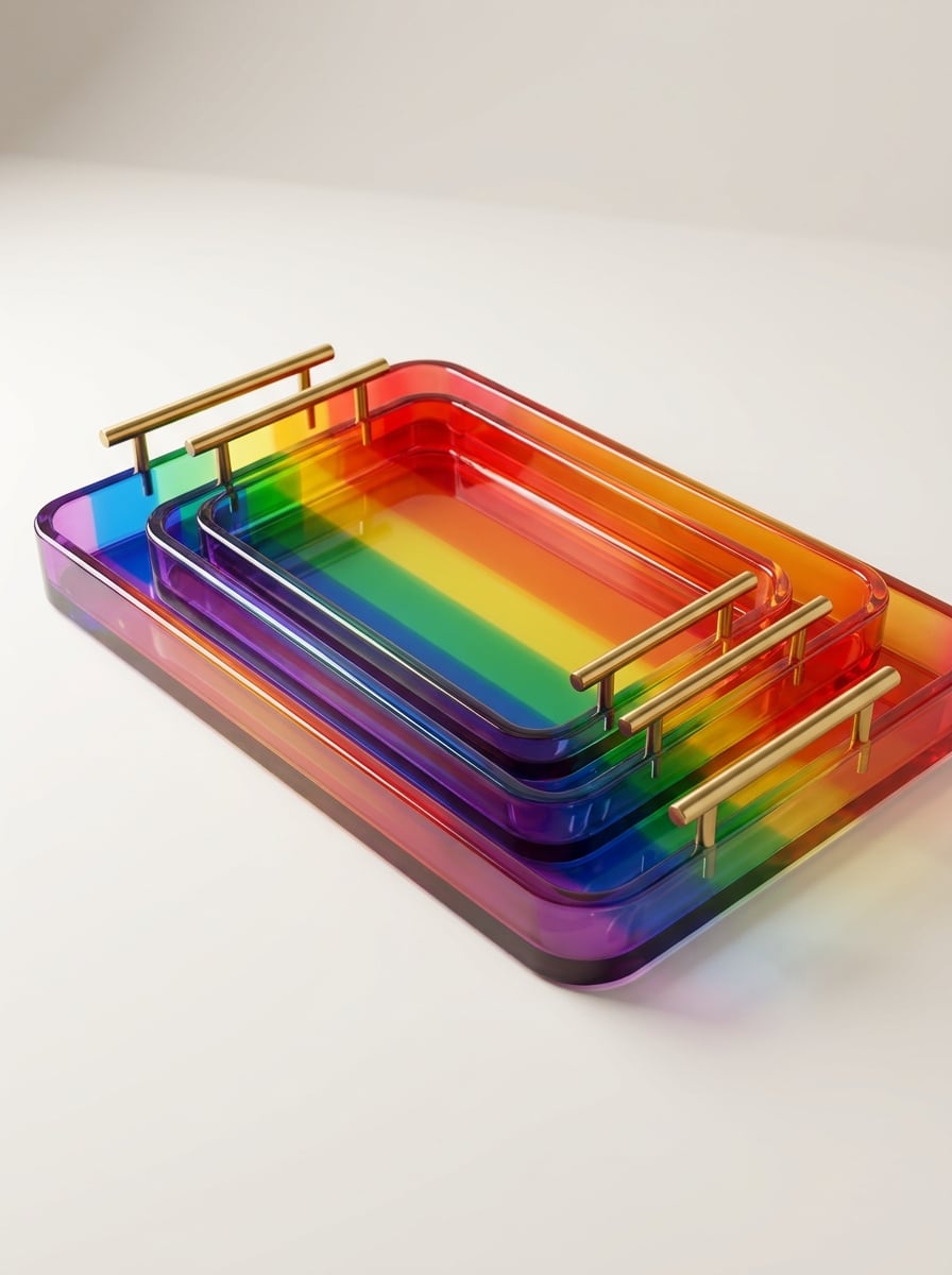 Prism Lacquered Tray Set of Three, design render
