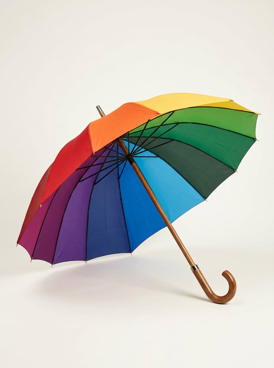 Rainbow Canopy Gentleman's Umbrella, design render