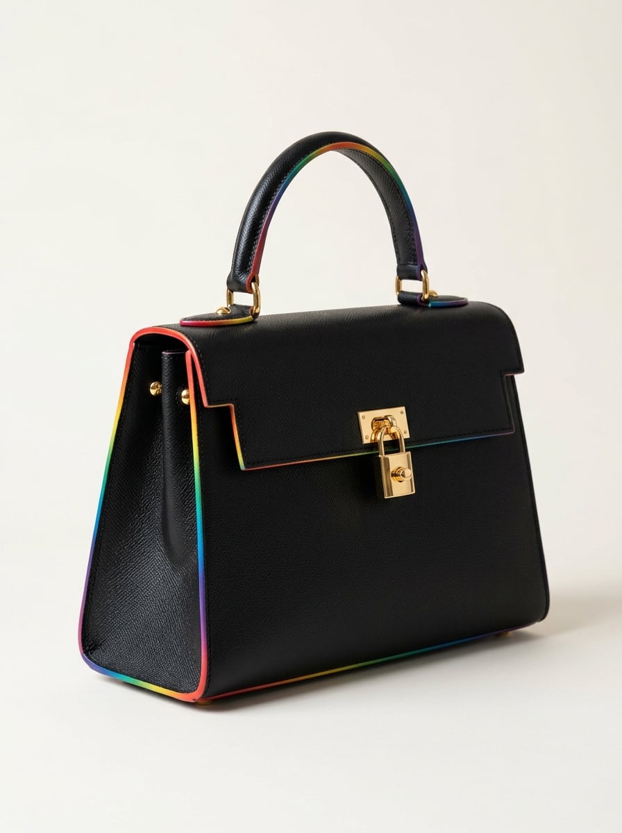 Spectrum Leather Top-Handle Bag, design render